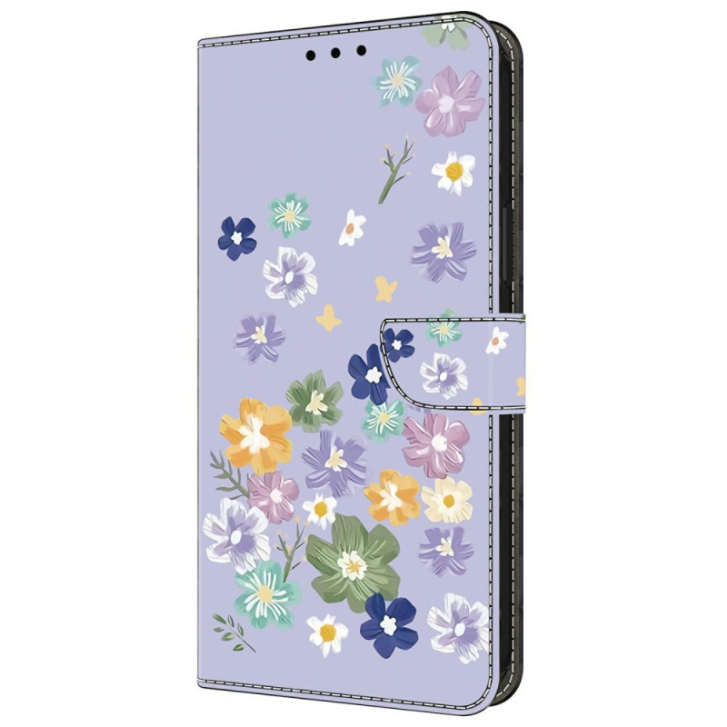 Xiaomi Redmi 14C / Poco C75 Hülle Blumenmuster Violett