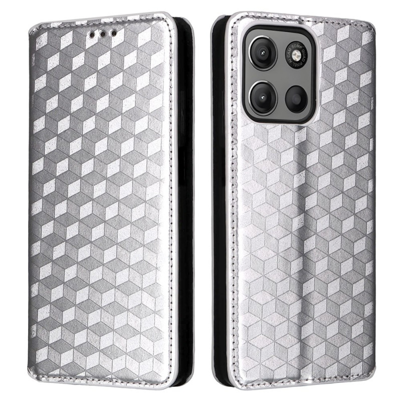 Flip Cover Moto G15 Rauten 3D