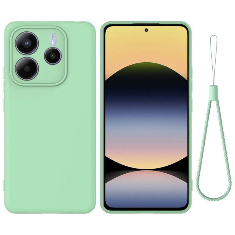 Xiaomi Redmi Note 14 5G Liquide Silikonhülle mit Riemen