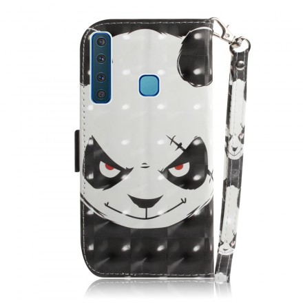 Samsung Galaxy A9 Angry Panda Tasche mit Riemen