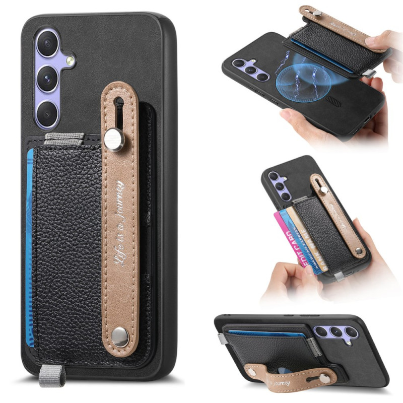 Coque Samsung Galaxy A56 5G / A36 5G Magnétique avec Porte-Cartes Détachable et Sangle