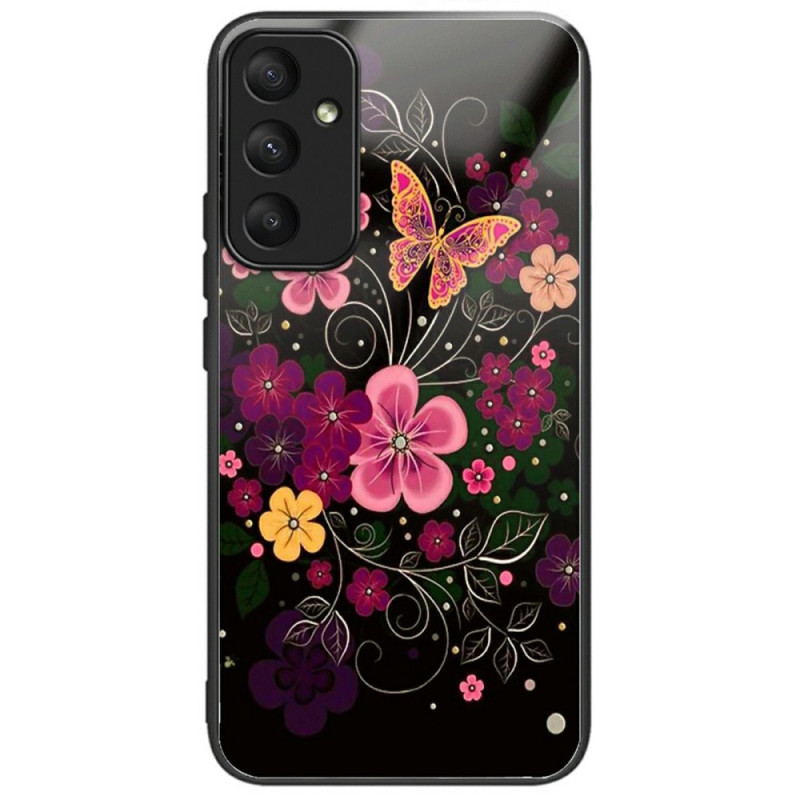 Samsung Galaxy A56 5G Panzerglas
 Cover Blumen und Schmetterlinge