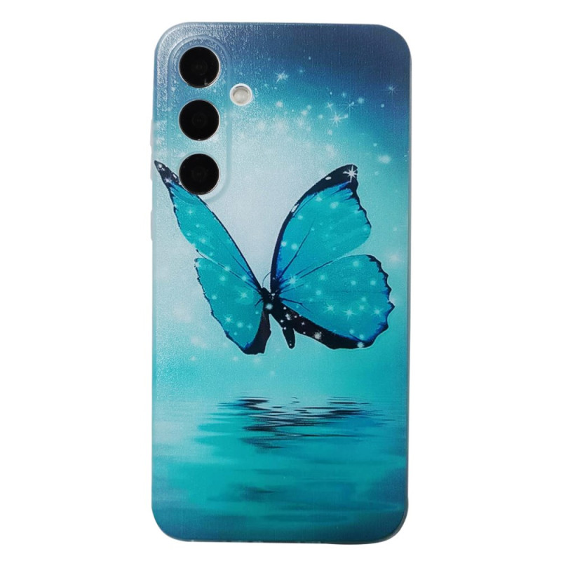 Samsung Galaxy A36 5G Cover Schmetterlingsmotiv Blau