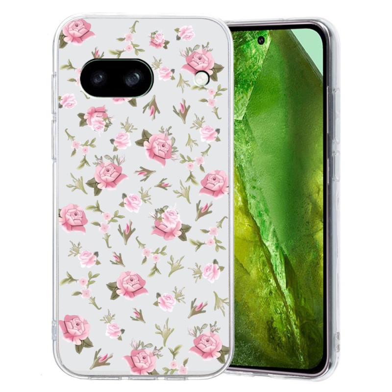 Google Pixel 8A Cover Blumenmuster Pink