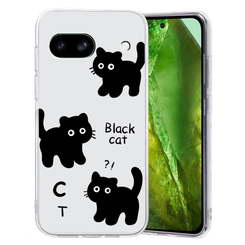 Cover Google Pixel 8A Katze Schwarz