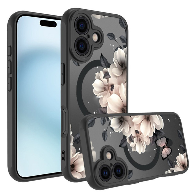 iPhone 16 Hülle mit Schmetterlings- und Blumenmotiv