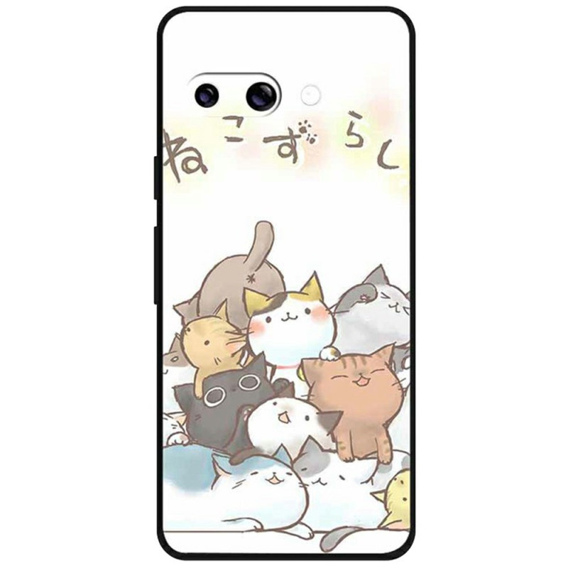 Google Pixel 9A Cover Haufen von Katzen