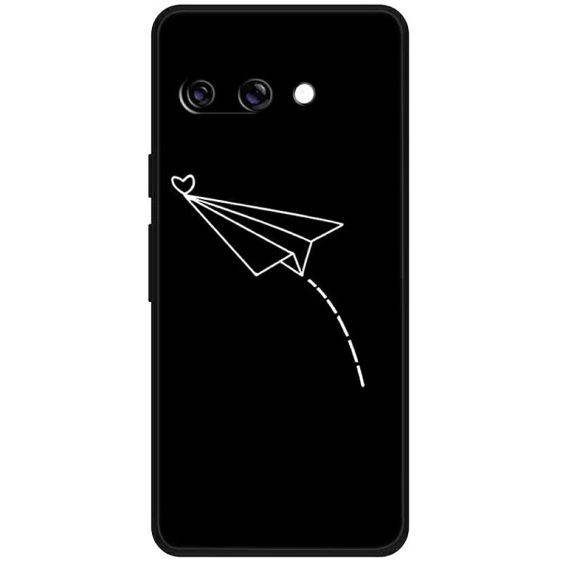 Google Pixel 9A Cover Flugzeug und Herz