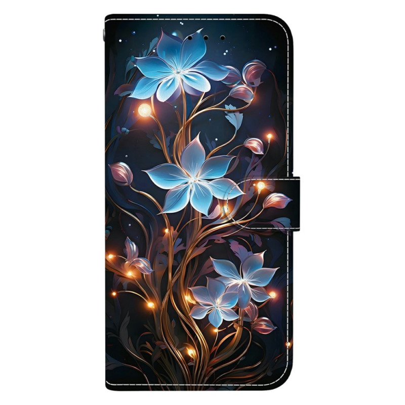 Motorola Moto G85 5G Hülle Blumenmuster Blau