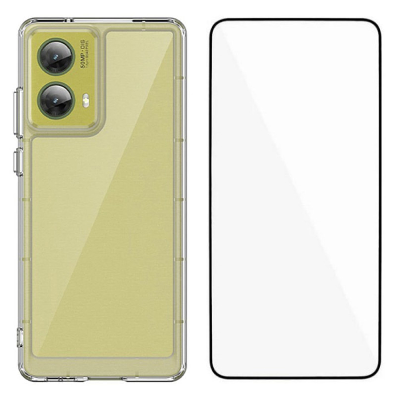 Coque Moto G85 5G Transparente avec Protecteur Écran