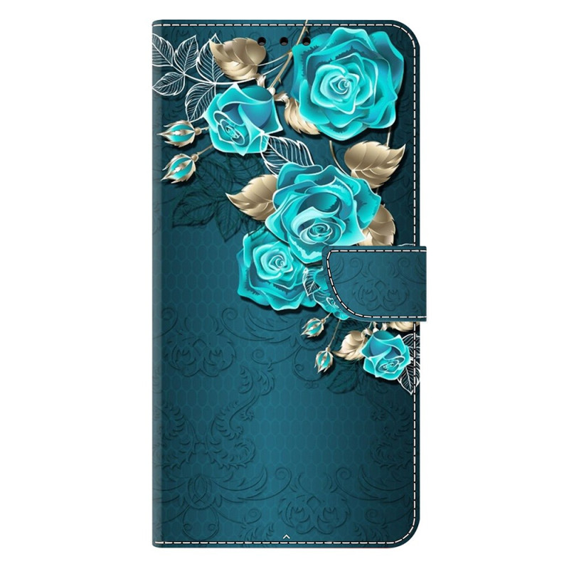 Hülle Moto G55 5G Blaue Rosen