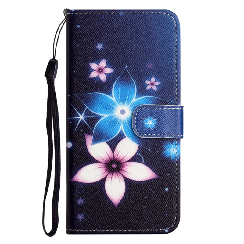 Housse Moto G55 5G Fleurs Lunaires