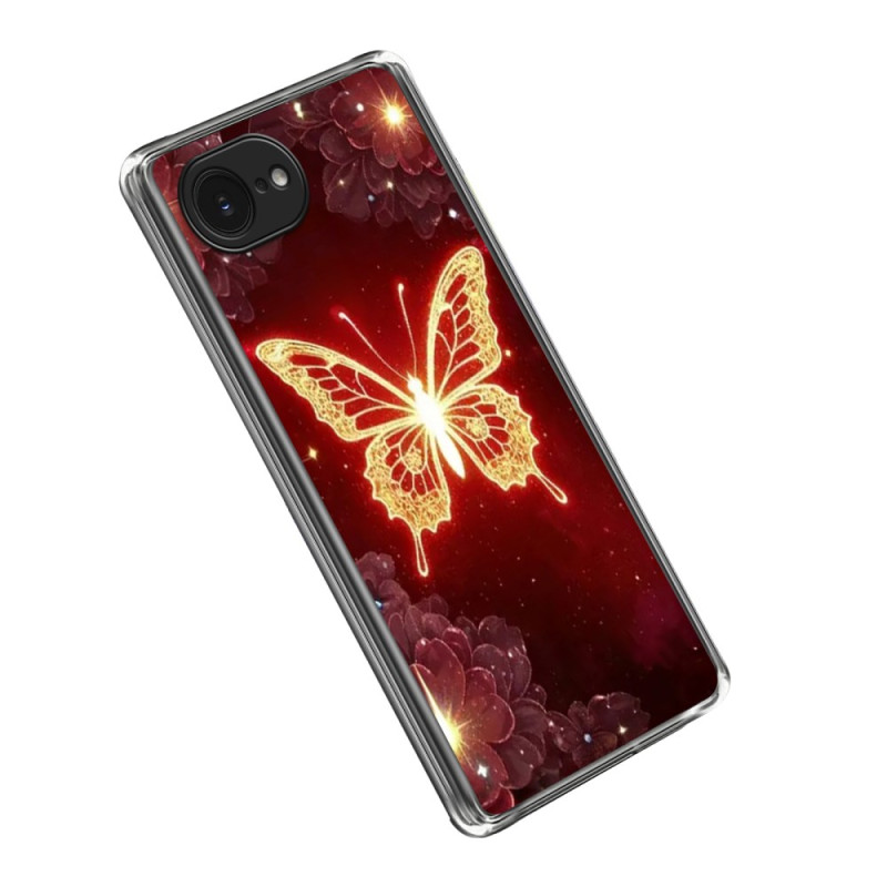 iPhone Cover 16E Schmetterling Gold