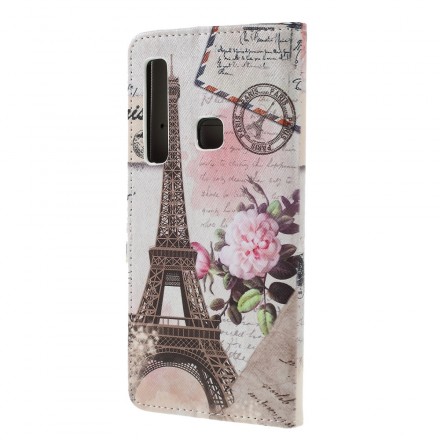 Samsung Galaxy A9 Eiffelturm Retro Tasche