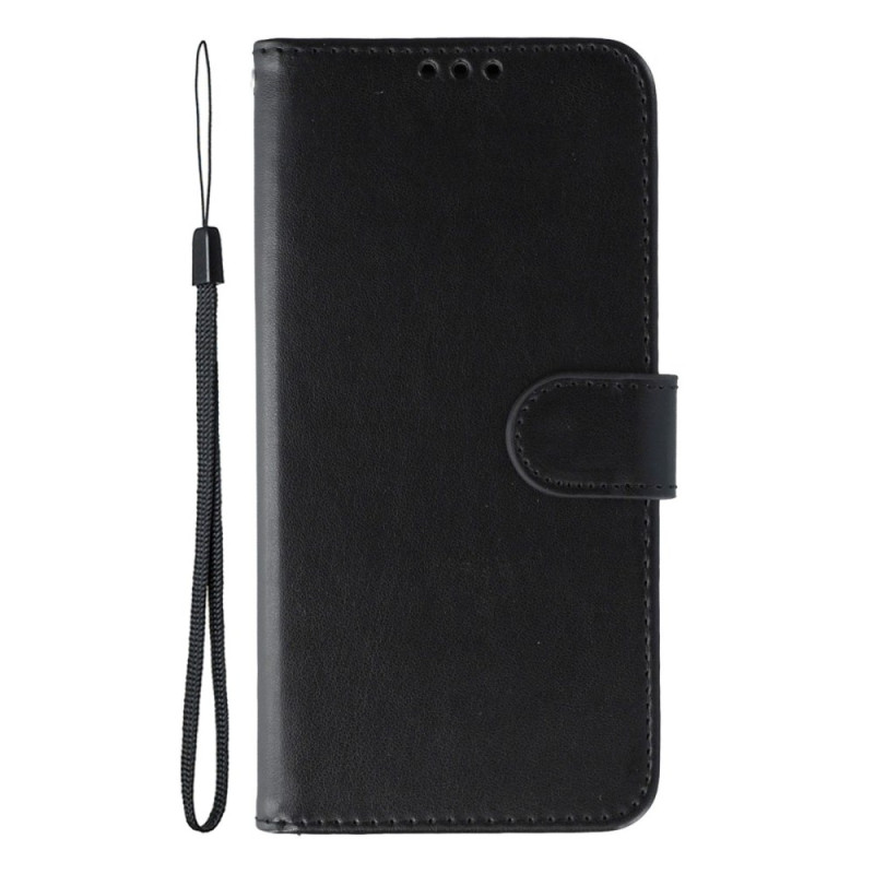 Xiaomi Redmi Note 14 5G / Poco M7 Pro 5G Tasche Monochrome Lederoptik mit Riemen