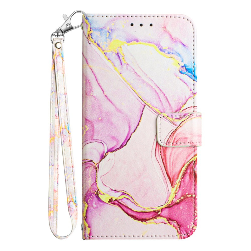 Tasche Moto G45 5G / G34 5G Marbe-Effekt mit Riemen