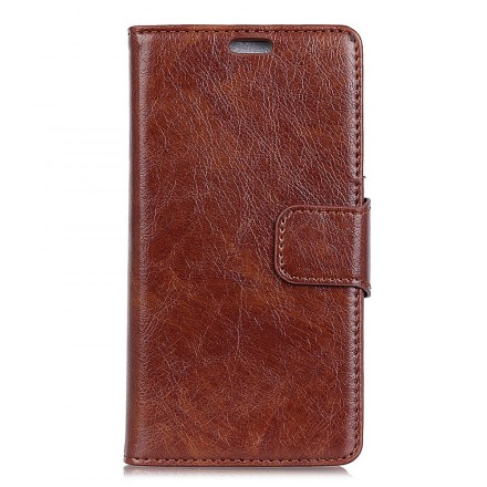 Hülle Samsung Galaxy S10 Glänzendes Leder-Effekt