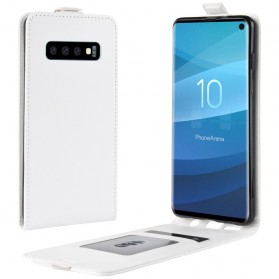 Samsung Galaxy S10 Klappbare Hülle in Lederoptik