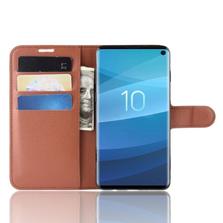 Samsung Galaxy S10 Kunstleder Retro Tasche