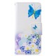 Samsung Galaxy S10 Hülle Gemalte Schmetterlinge und Blumen