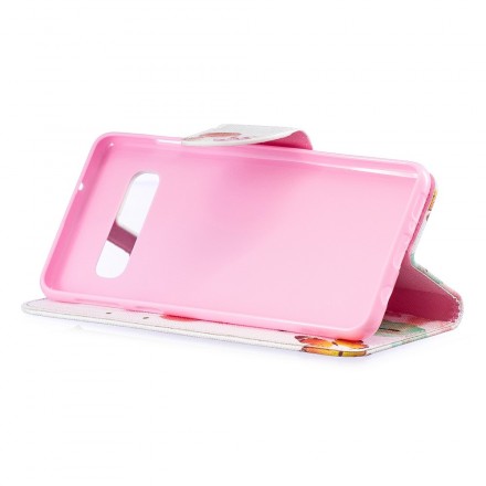 Samsung Galaxy S10 Hülle Gemalte Schmetterlinge und Blumen Samsung Galaxy S10 Hülle Gemalte Schmetterlinge und Blumen