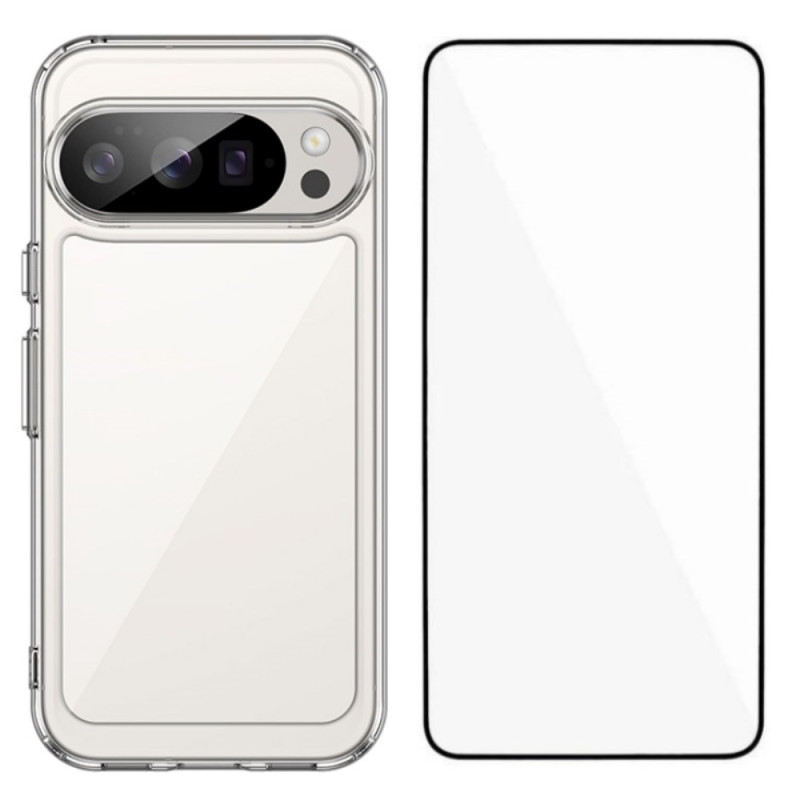 Transparentes Google Pixel 10 Pro Cover mit Displayschutz aus gehärtetem Glas WANLONFENG