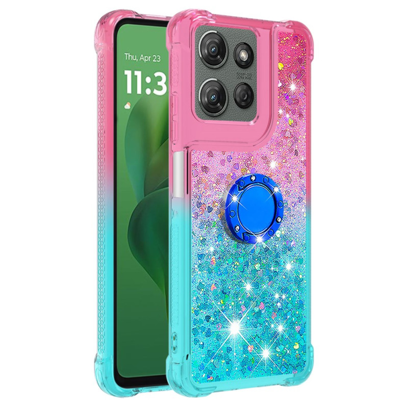 Moto G Power (2025) Gradient Glitter Cover mit Ring-Halterung