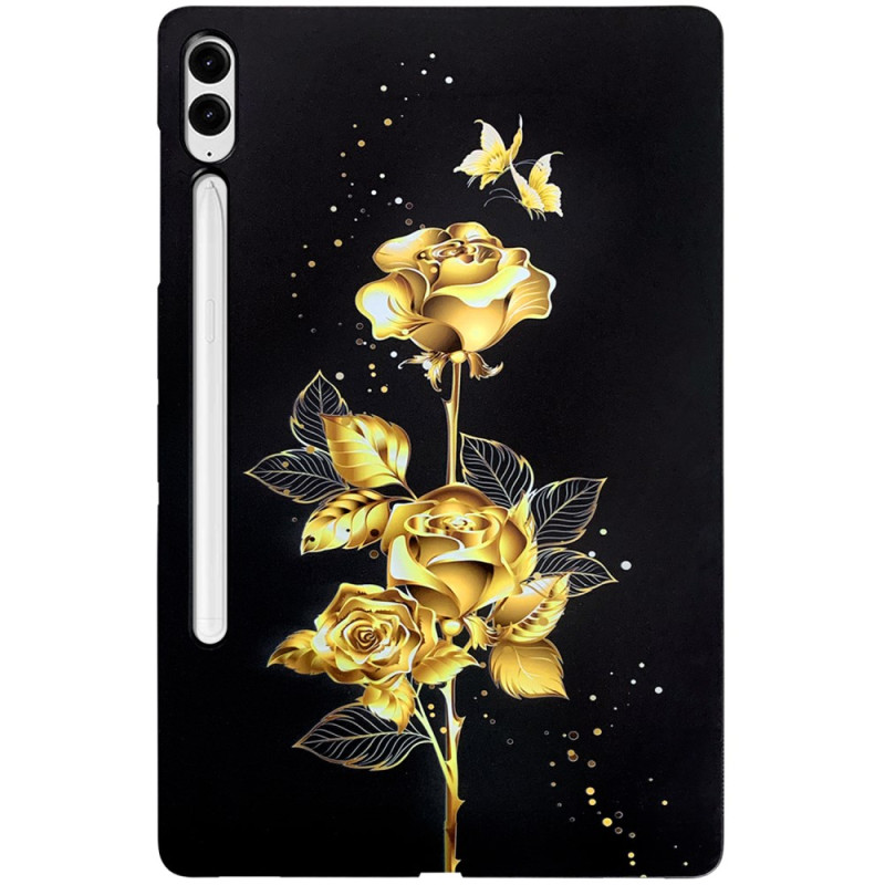Samsung Galaxy Tab S10 Plus / S9 FE Plus / S9 Plus Cover Roses Doirées