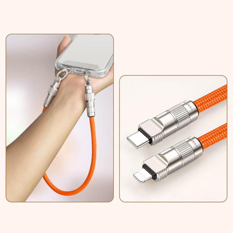30cm Ladekabel mit Riemen
 Typ-C auf L-Port