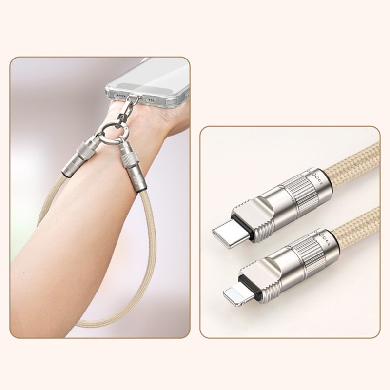 30cm Ladekabel mit Riemen
 Typ-C auf L-Port