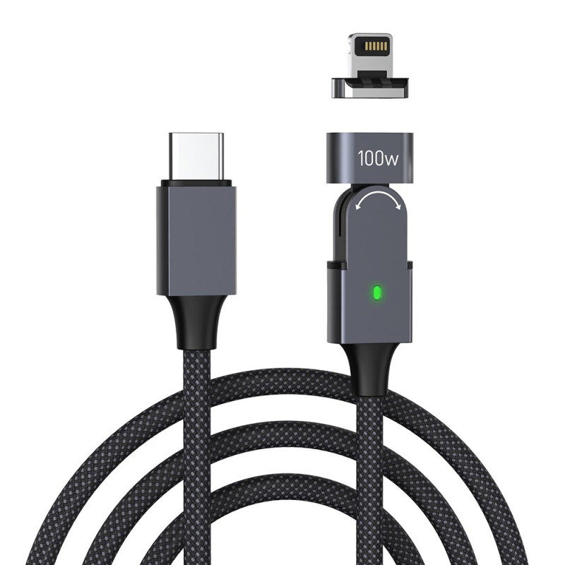 Um 180° drehbares magnetisches Ladekabel mit iP-Stecker - 2m
