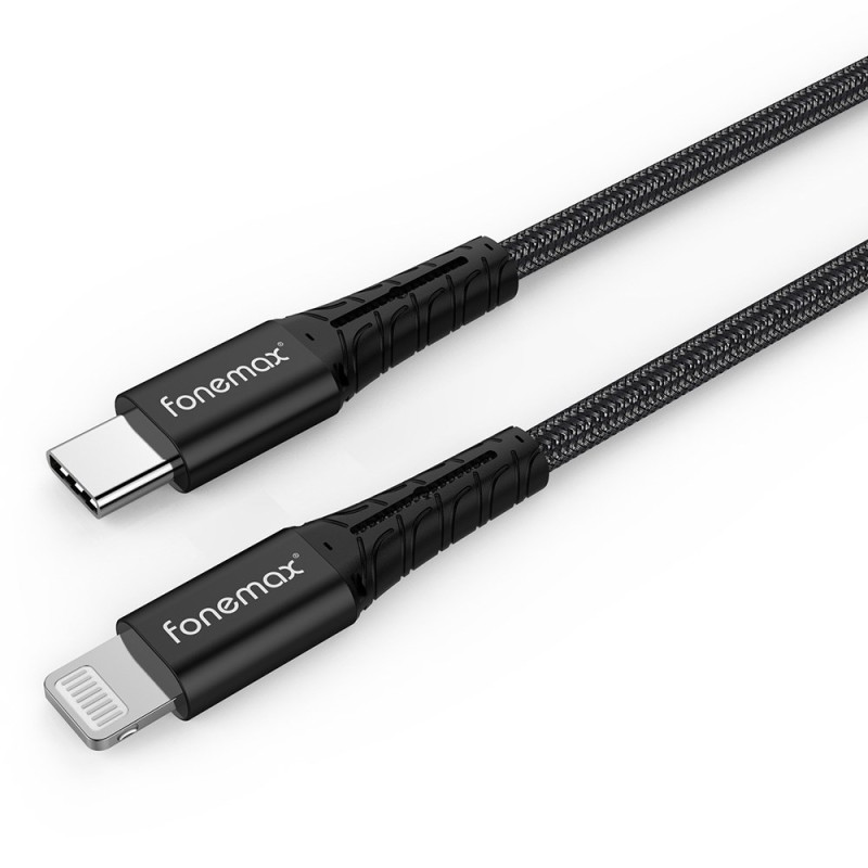 FONEMAX Schnellladekabel Typ-C auf Lightning - 2m