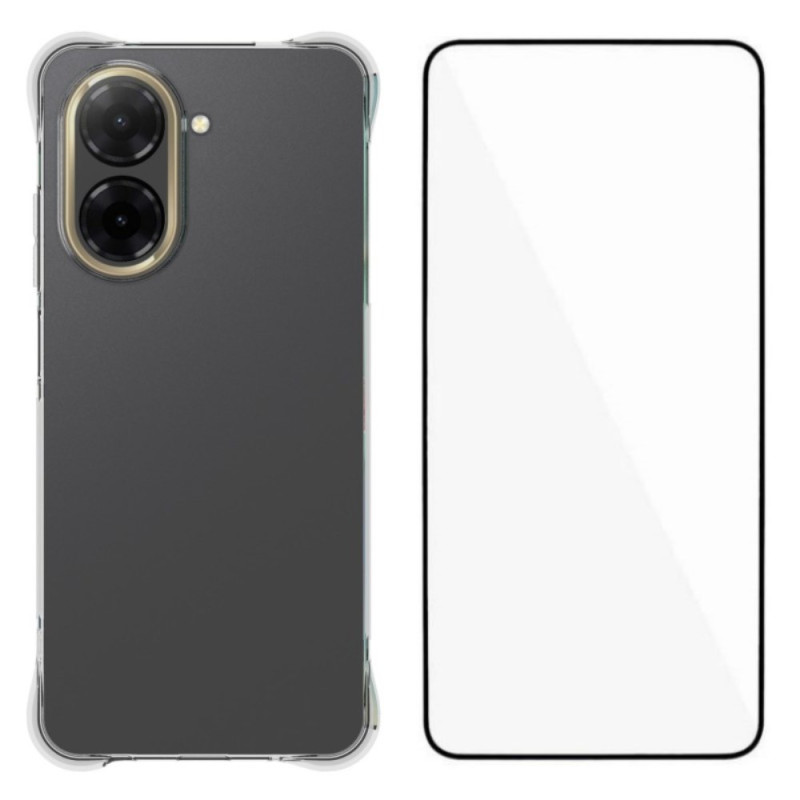 Xiaomi Redmi A5 4G Transparent Verstärktes Cover mit Displayschutz aus gehärtetem Glas WANLONFENG