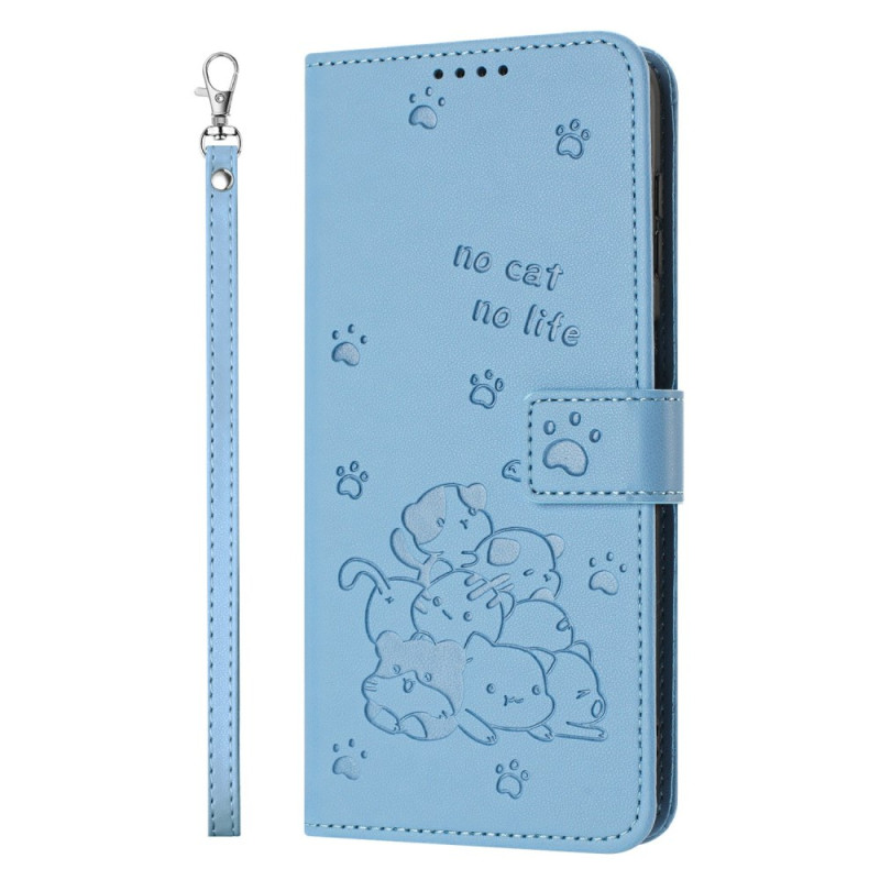 Xiaomi Redmi A5 4G Katzen-Szenen-Tasche mit Riemen