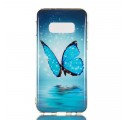 Samsung Galaxy S10 Lite Schmetterling Cover Blau Fluoreszierend