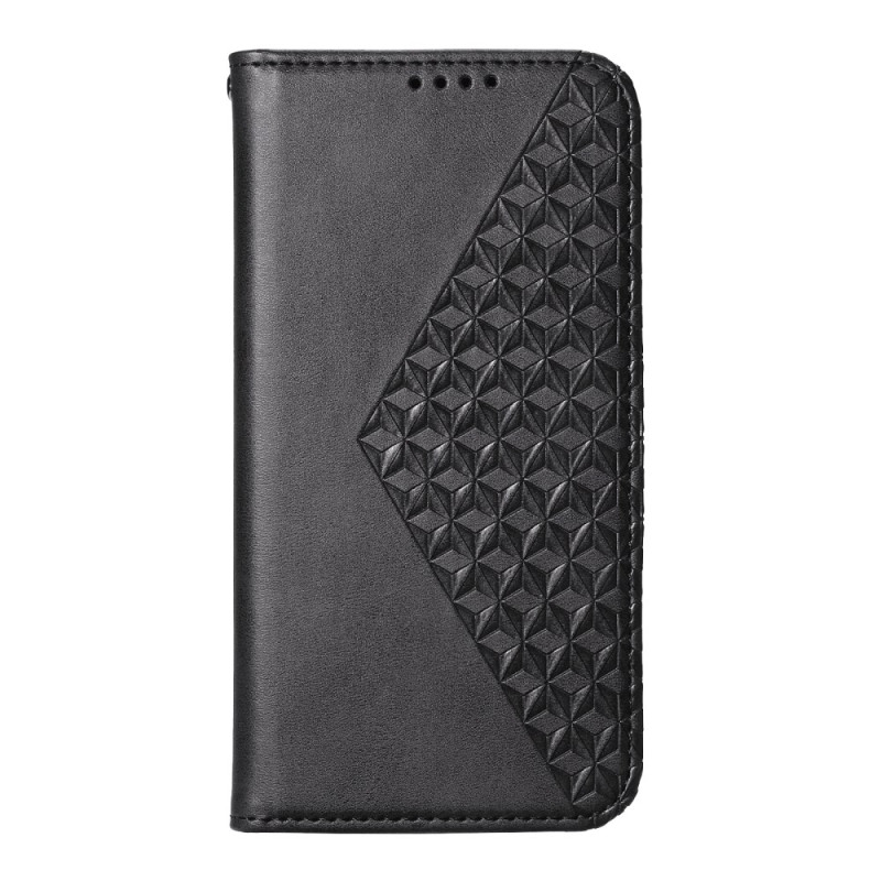 Flip Cover Realme 14 Pro 5G Texturiertes Design mit Karabinerhakenriemen