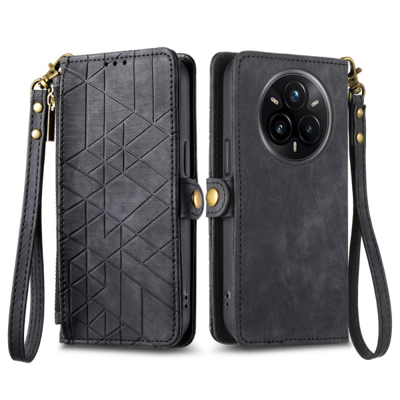 Hülle Realme 14 Pro Plus 5G Brieftasche Linien