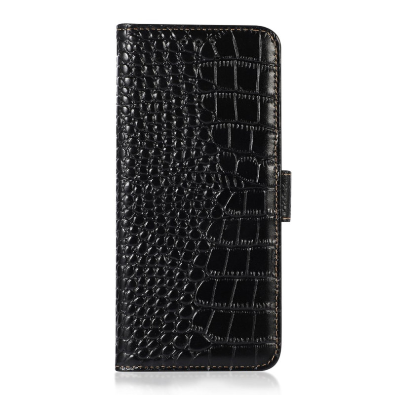 Hülle Sony Xperia 1 VII Leder mit Krokodilprägung