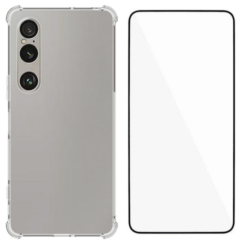 Sony Xperia 1 VII Cover mit Displayschutz aus gehärtetem Glas WANLONFENG