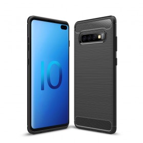 Hülle Samsung Galaxy S10 Plus Kohlefaser Gebürstet