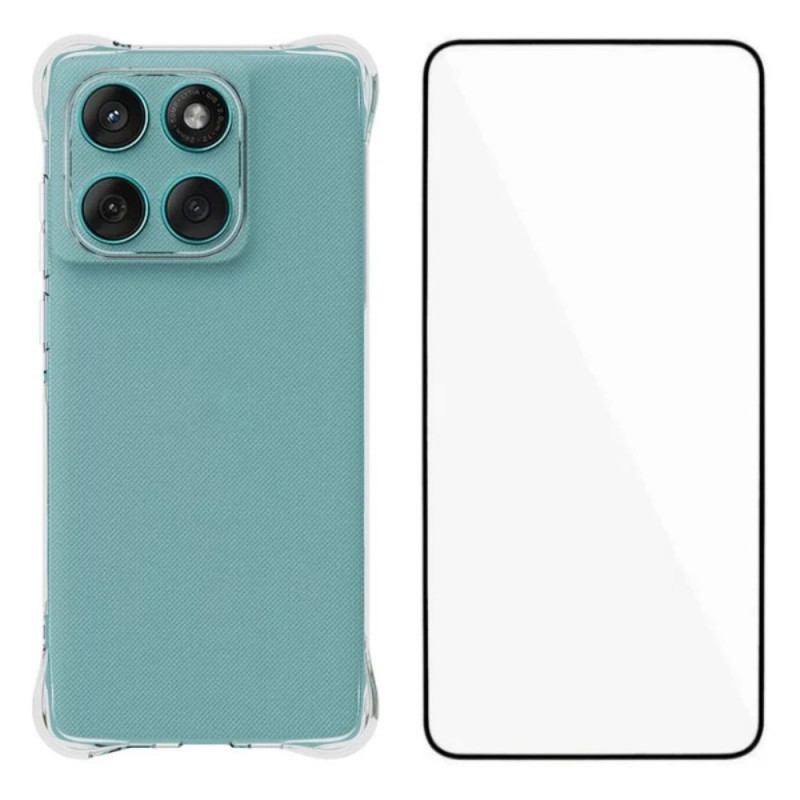 Motorola Edge 60 Cover 2-in-1-Schutz mit Displayschutz aus gehärtetem Glas