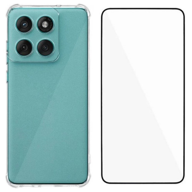 Motorola Edge 60 5G Verstärkte Hülle mit Displayschutz aus gehärtetem Glas