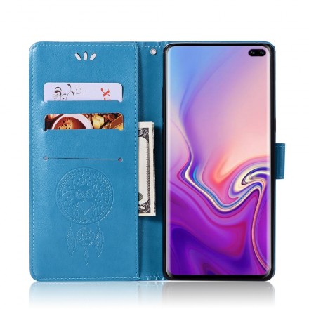 Hülle Samsung Galaxy S10 Plus Lederoptik Traumfänger Eule