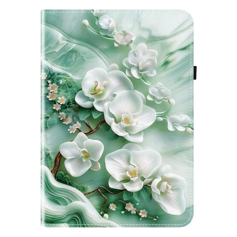 Samsung Galaxy Tab S10 FE / S9 / S9 FE Hülle mit Jadeblumenmotiv