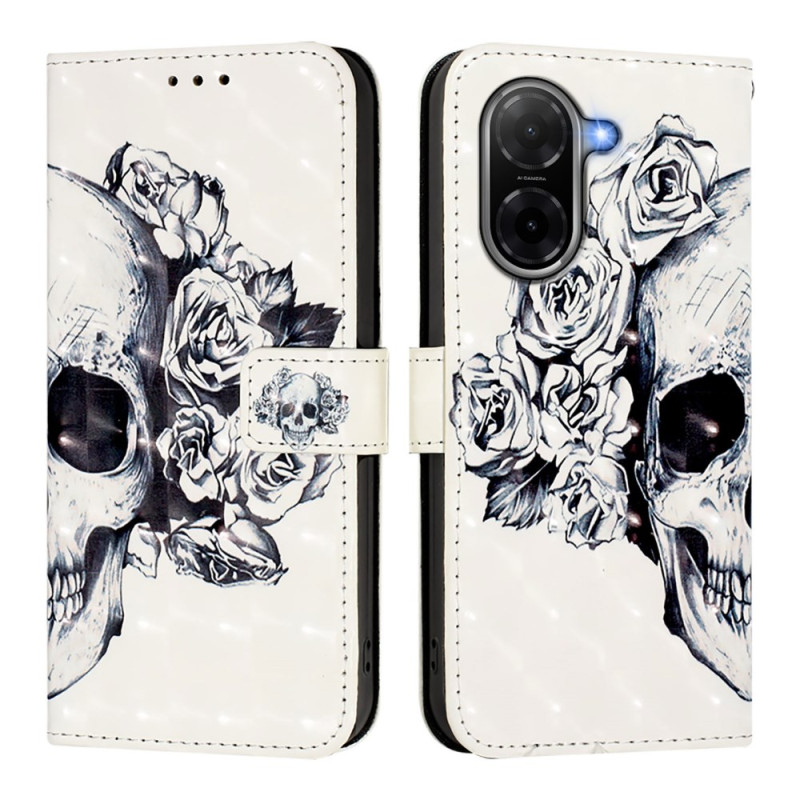 Hülle Poco C71 Totenkopf Blume