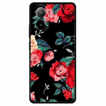 Coque Realme C67 Fleurs Rouges