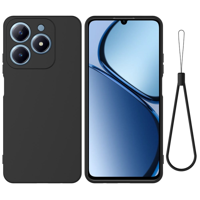 Realme C61 Flüssigsilikon-Schutzhülle mit Riemen
