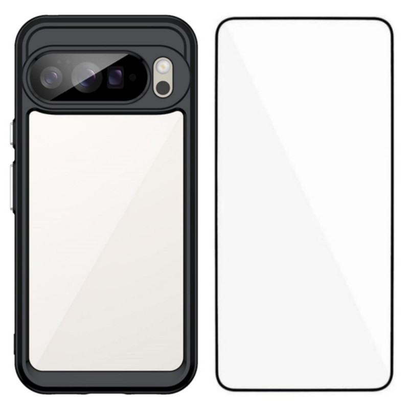 Google Pixel 10 Pro XL Hybrid Cover mit Displayschutz aus gehärtetem Glas