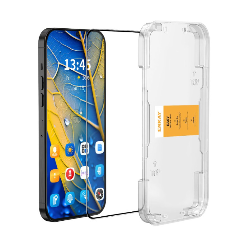 Xiaomi Redmi 13X Displayschutz aus gehärtetem Glas mit Installationswerkzeug