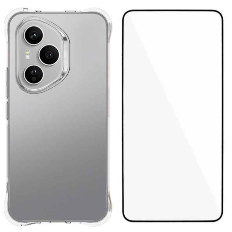 Transparentes WHonor 400 Pro Cover mit Displayschutz aus gehärtetem Glas